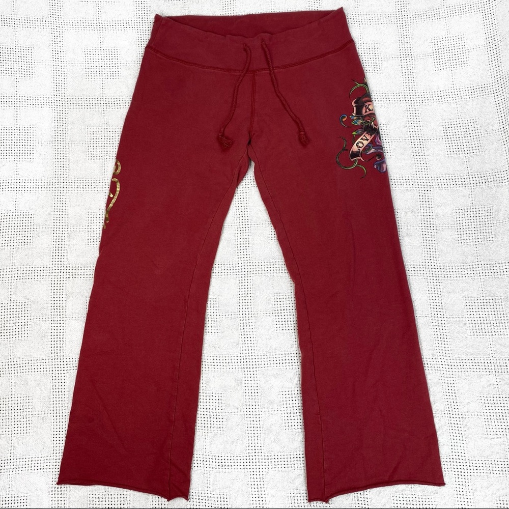 Red Ed Hardy sweat pants